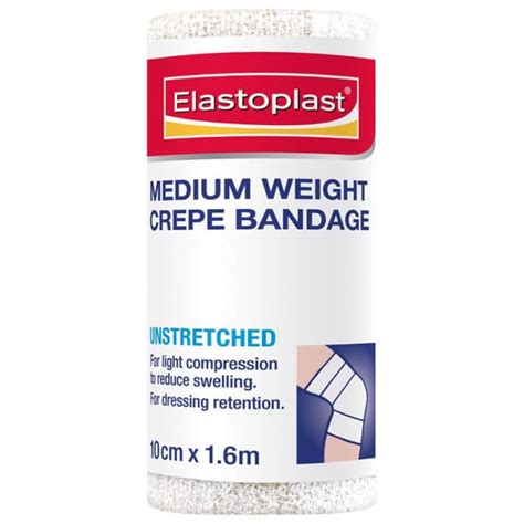 Buy Elastoplast Medium Weight Crepe Bandage 10cm X 16m Online