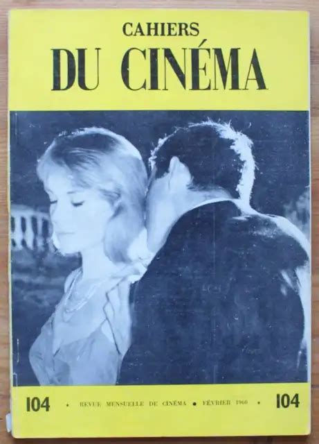 023830 LES cahiers du cinéma Numéro 104 de février 1960 cinema