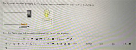 The Figure Below Shows Electrons Moving Along An Electric Current