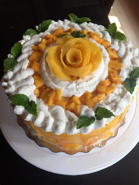 Fresh Mango Cake Mango Cake Desserts Food