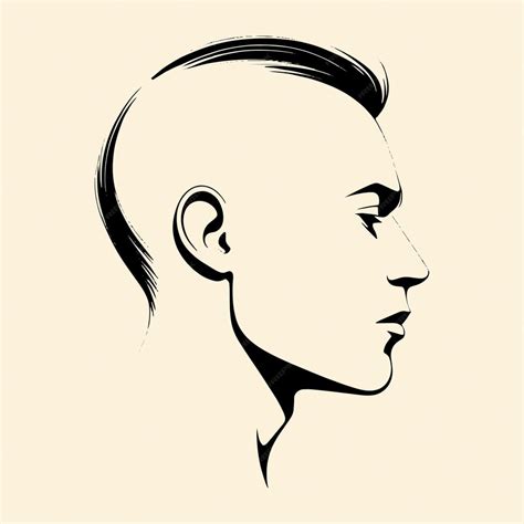 Premium Vector Hand Drawn Illustration Of A Man Face