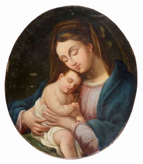 Dipinto Madonna Con Il Bambino Di Pittore Romano Asta Asta