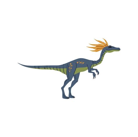 Kompi Dinosaurio Compsognathus Icono De Personaje Vector Premium