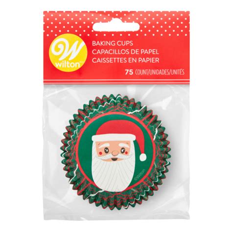 Wilton Festive Santa Claus Cupcake Liners Pack Of Holiday Baking