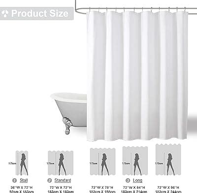 Amazon Seasonwood Cotton Shower Curtain Farmhouse White Shower