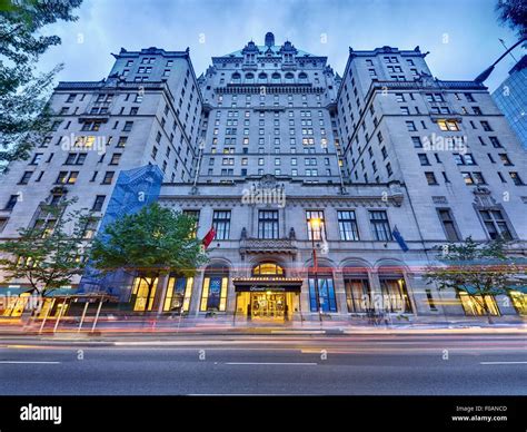 Facade of The Fairmont Hotel Vancouver in Vancouver, British Columbia ...