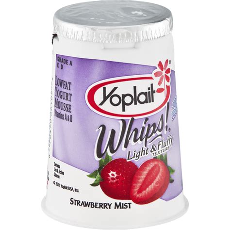 Yoplait Whips Yogurt Mousse Low Fat Strawberry Mist Buehlers