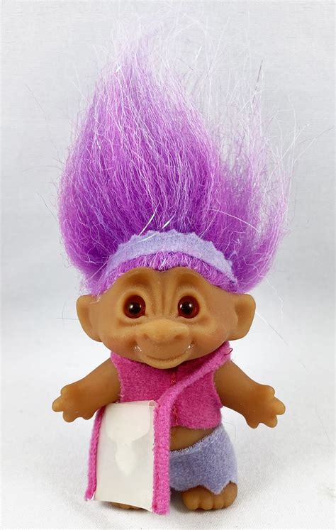 Les Trolls Figurine Plastique 15cm Thomas Dam Troll Cheveux Rose