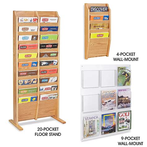 Magazine Wall Rack, Hanging Magazine Rack in Stock - ULINE.ca