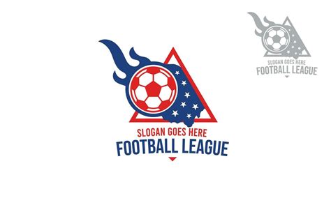 Football League Logo With American Flag 23893476 Vector Art At Vecteezy