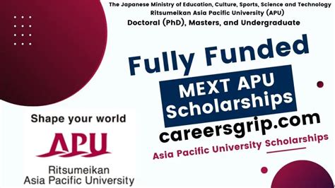 Mext Apu Scholarships In Japan Fully Funded