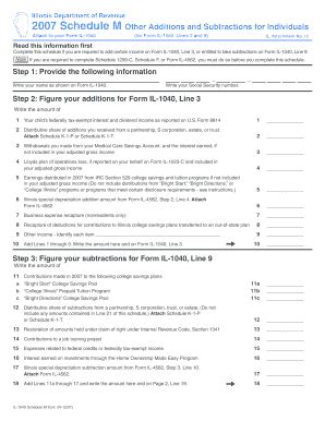 Fillable Online Tax Illinois Illinois Department Of Revenue 2007