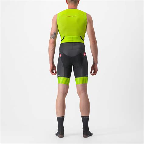 Castelli Tri Suit Zonder Mouwen Free Sanremo Zwart Neon Groen