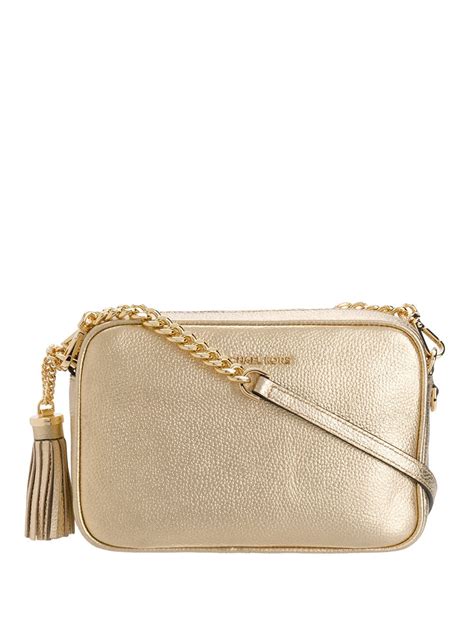 Michael Michael Kors Jet Set Crossbody Bag Gold Farfetch