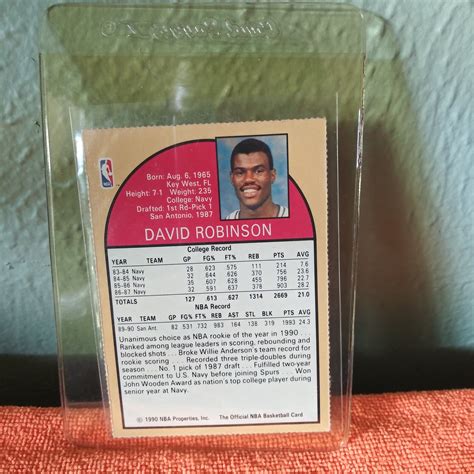 Rare David Robinson Rookie Card Nba Hoops Collector Card Etsy