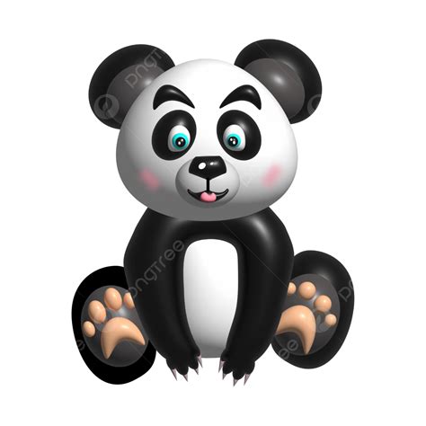 Panda Bear Face Cartoon