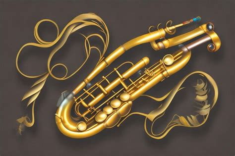 Premium Ai Image Free Vector Classic Saxophone With Music Notes