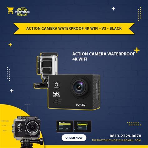 Jual Action Camera Waterproof 4k Wifi V3 Black Shopee Indonesia