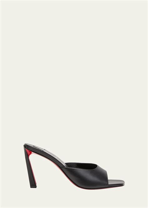 Christian Louboutin Condora Leather Red Sole Mule Sandals Bergdorf Goodman