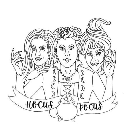 The Magic With Hocus Pocus Coloring Pages Disney S Enchanting Adventure