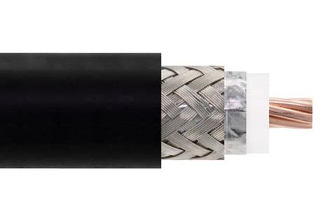 Low Loss Flexible Lmr 400 Uf Indooroutdoor Rated Coax Cable Double Shielded With Black Tpe Jacket