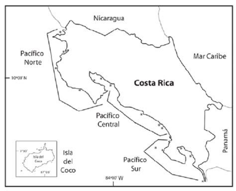 ligado Eso colchón mapa de costa rica y sus limites Gran universo