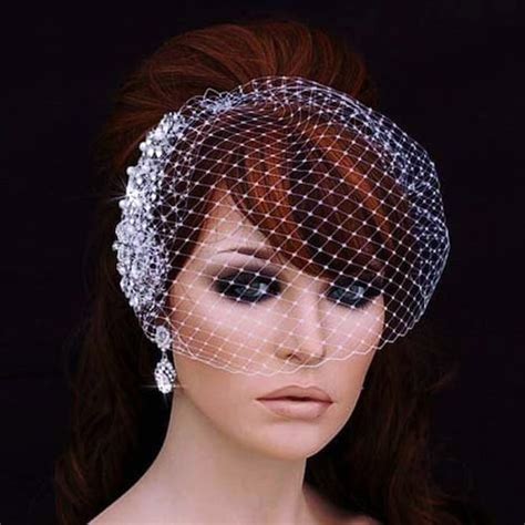 Birdcage Veil Wedding Bird Cage Veil Crystal Bridal Comb Etsy