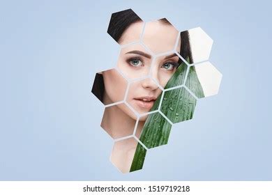 Portrait Model Natural Nude Make Blue Stock Photo Shutterstock