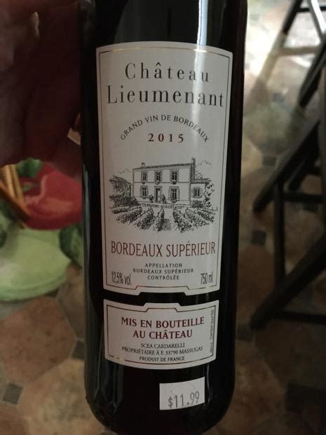 Ch Teau Lieumenant France Bordeaux Bordeaux Sup Rieur