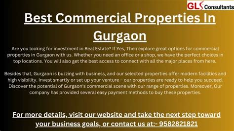 Ppt Best Commercial Properties In Gurgaon Powerpoint Presentation