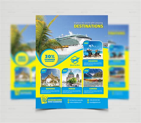 Travel Tour Flyer Templates Print Templates GraphicRiver