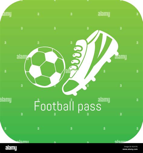 Football Pass Icon Green Vector Stock Vector Image And Art Alamy