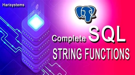 Sql String Functions Sql Tutorial For Beginners Harisystems Youtube