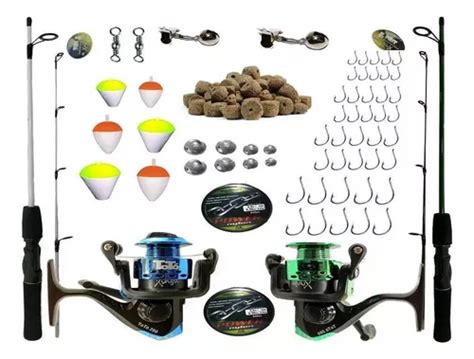 Caña de pescar mini caña Summer Kit Pesca Completo 2 Vara 1 20 6K