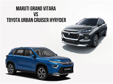 Maruti Grand Vitara Vs Toyota Urban Cruiser Hyryder MotorOctane