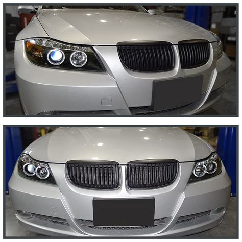 Black Bmw E I I Series Led Projector Headlights