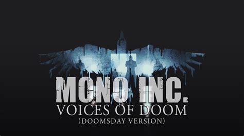 MONO INC Voices Of Doom Doomsday Version YouTube