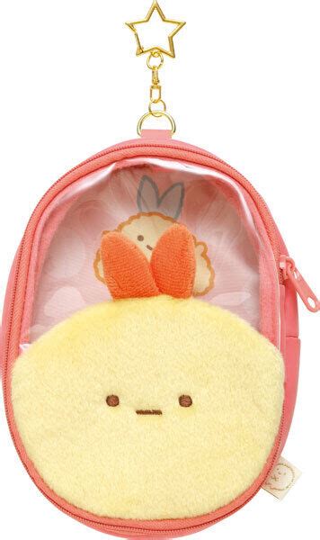 【震撼精品百貨】角落生物 Sumikko Gurashi~san X角落生物收納包掛飾 紅色炸蝦84075 吊飾別針 Yahoo奇