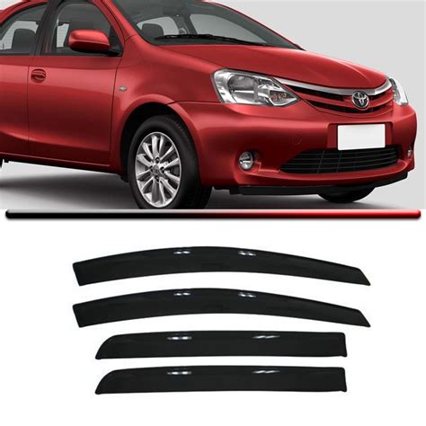 Calha Defletor Chuva Toyota Etios Hatch Sedan Acrílico Fumê R 61 17