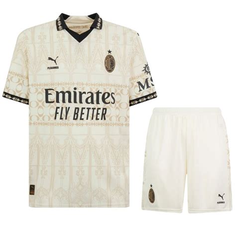 Maillot Kit Enfant Milan AC X Pleasures Blanc 2023 2024 Foot Soccer Pro