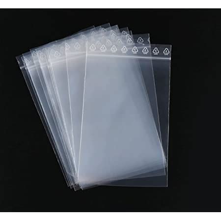 Rshuhx 500pcs Sachet Zip Plastique Transparent Refermables Petit Sac De