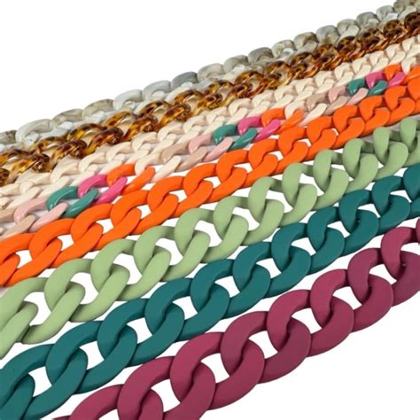 Chaîne acrylique maillon Nude 60 cm Lou Passion