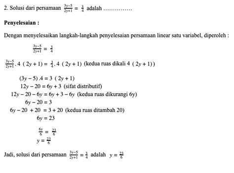 Yuk Bahas Contoh Soal Himpunan Penyelesaian Persamaan Linear Satu