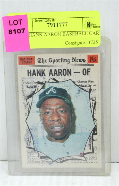 1970 Hank Aaron Baseball Card