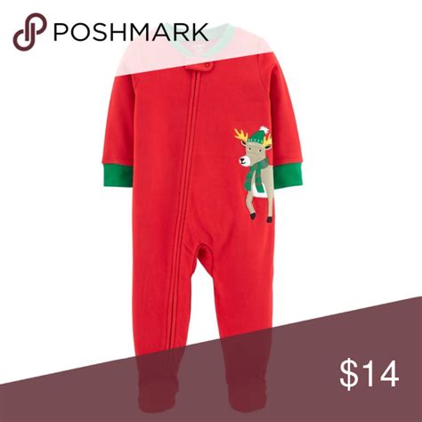 Carters Micro Fleece Christmas Footed Pajama Give Fun Holiday Style