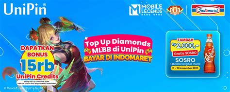 Unipin Top Up Diamonds Mlbb Dan Bayar Di Indomaret Bonus Rb