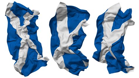 Free Scotland Flag Waves Isolated In Different Styles With Bump Texture 3d Rendering 22036783