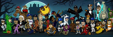 [MLB] various MLB players depicted as cartoon characters dressed up for ...