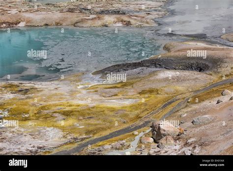 Volcanic Activity Creates Colorful Hydrothermal Features Colored By