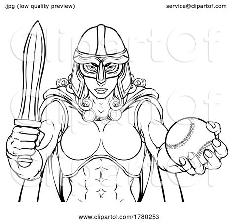 Viking Trojan Celtic Knight Baseball Warrior Woman By Atstockillustration 1780253